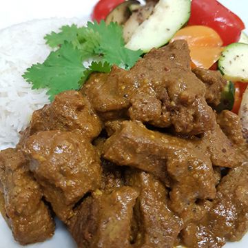 Beef Vindaloo and Basmati Rice