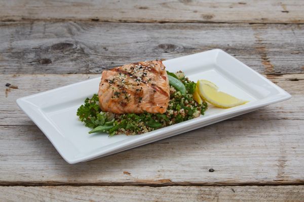 Quinoa Salad with Grilled Salmon